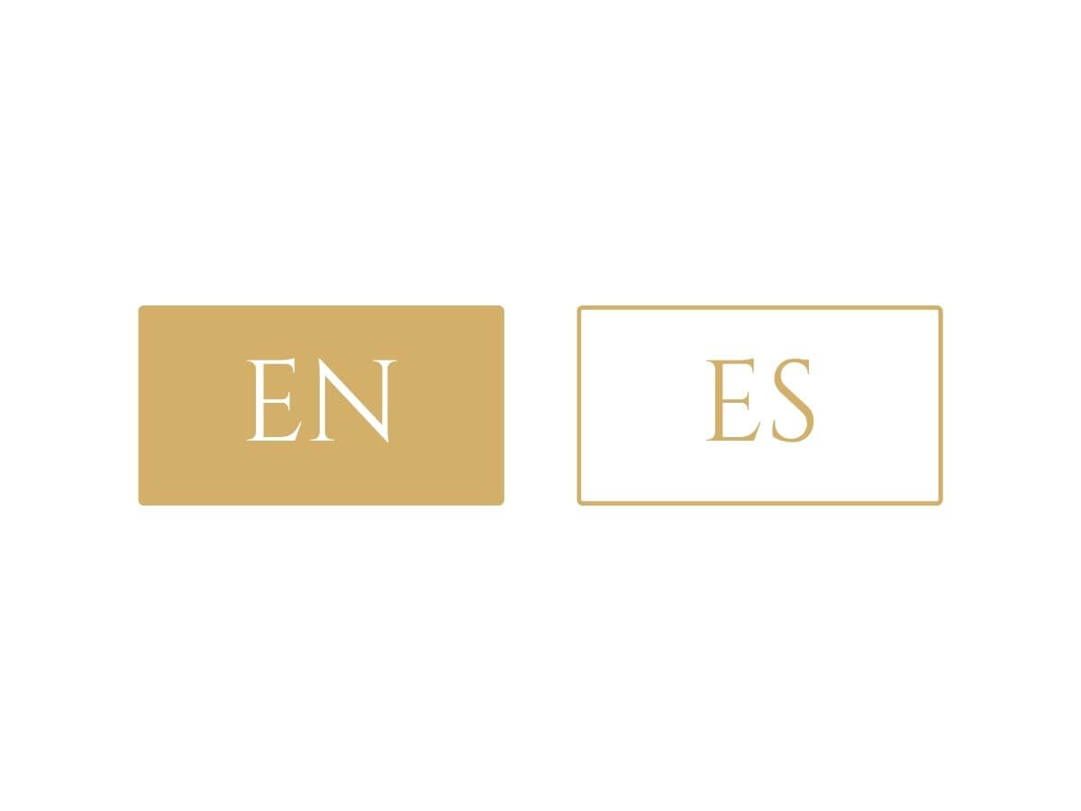 Bilingual English and Spanish toggle for quinceañera invitation