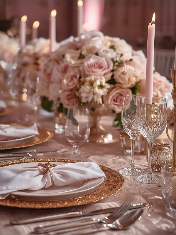 Quinceañera reception table setting
