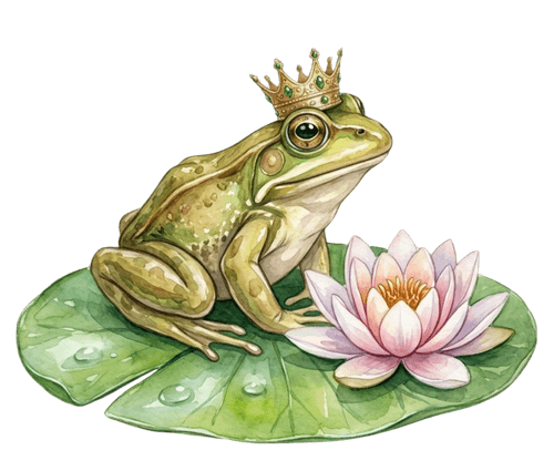 Frog on lily pad