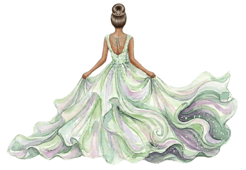 Quinceañera in green dress